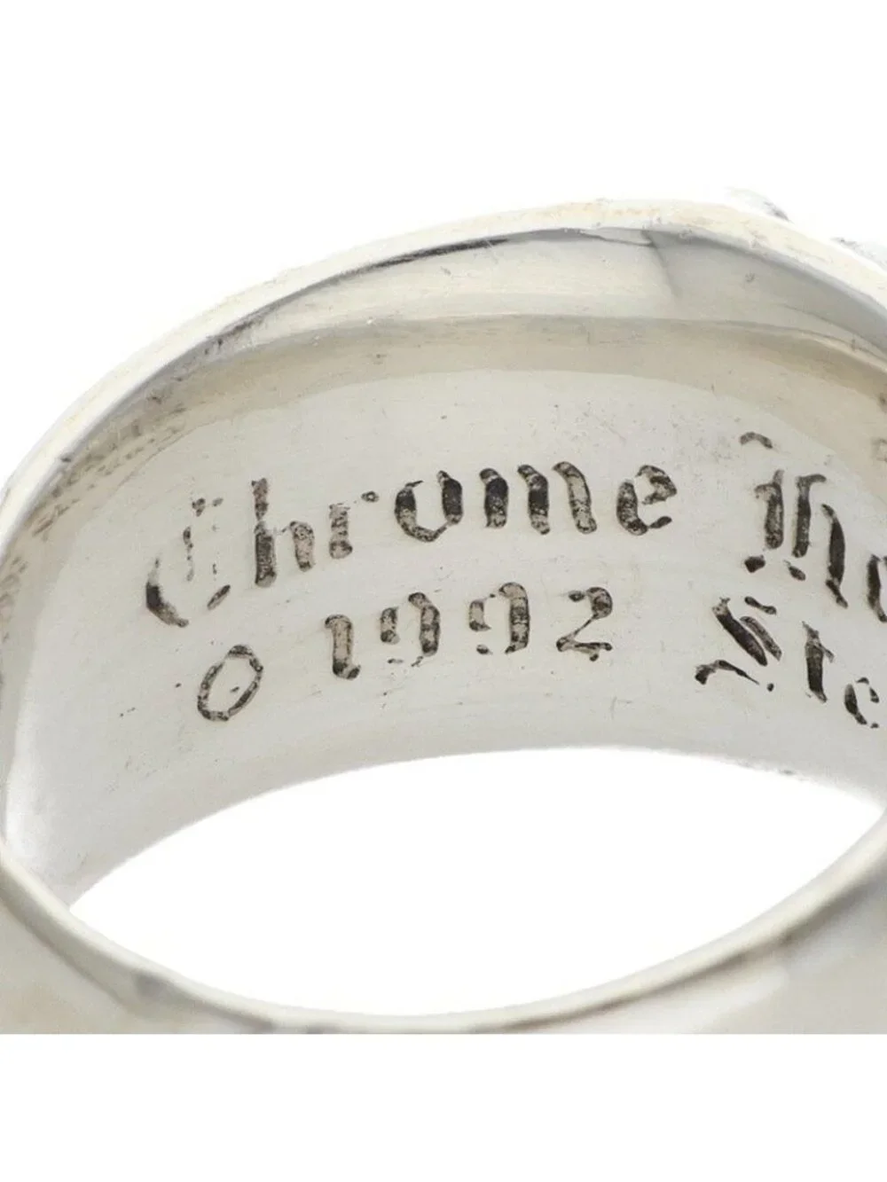Chrome Hearts Flrl Floral Cross Silver Ring